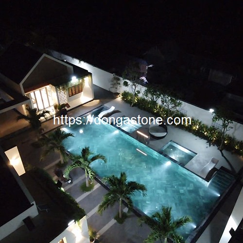 Map đá sọc dưa ốp hồ bơi