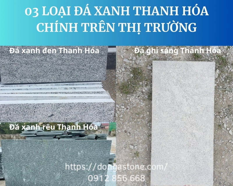Hình ảnh về 3 loại đá xanh Thanh Hóa được ưa chuộng nhất trên thị trường hiện nay