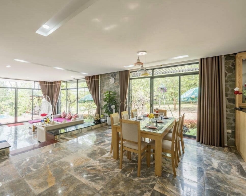 Mẫu đá xanh tại Đá xanh Thanh Hóa Đông Á được dùng để lát nền