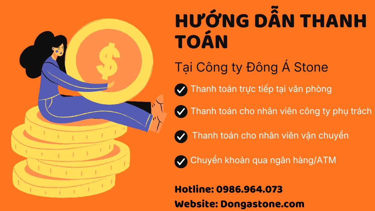 Hướng dẫn thanh toán tại công ty Đá Xanh Thanh Hóa Đông Á