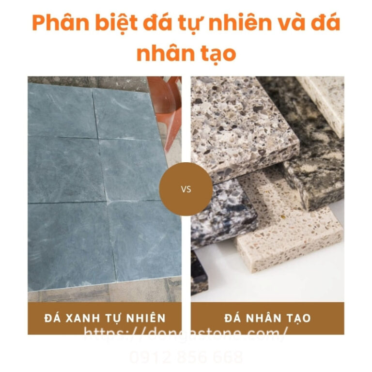 Đá nhân tạo và đá tự nhiên đều là 2 vật liệu phổ biến trong nội thất gia đình và các công trình thương mại.