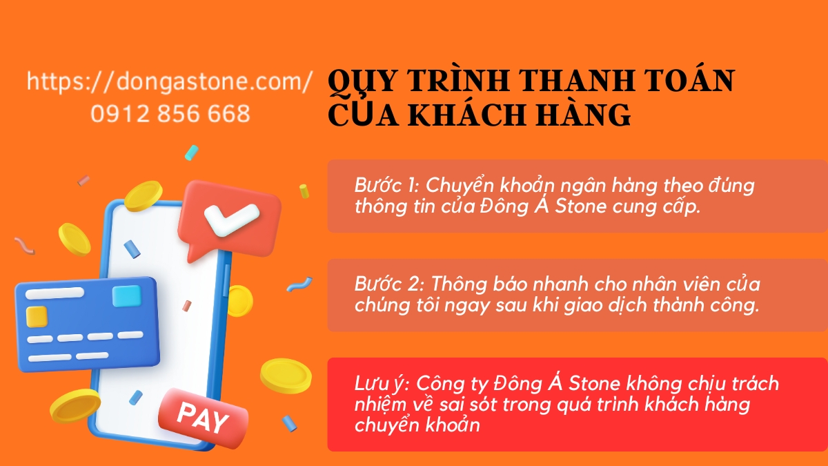 Hướng dẫn thanh toán tại công ty Đá Xanh Thanh Hóa Đông Á