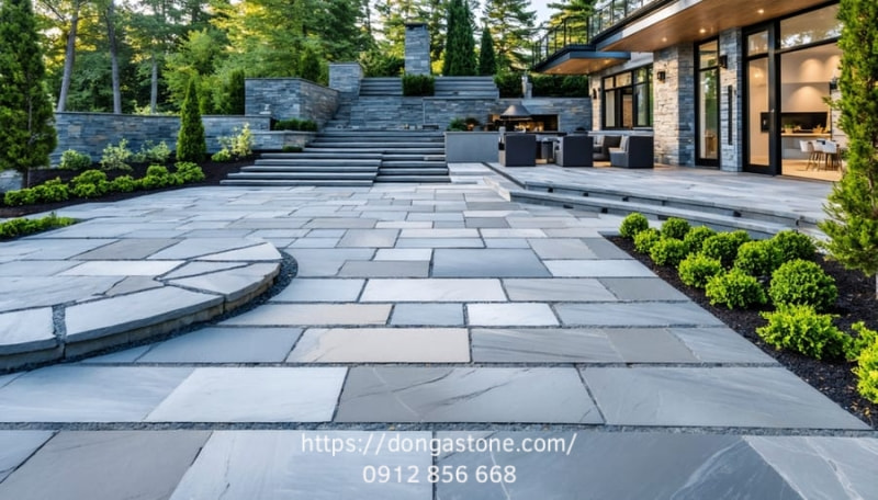 Phục hồi màu giúp đá xanh Thanh Hóa lấy lại sắc độ tự nhiên, đậm màu và thẩm mỹ như ban đầu.